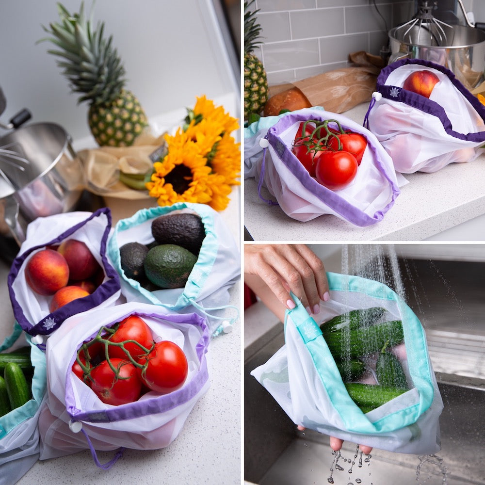Lotus Produce Bags - Set of 9 - SOLD OUT - The reusable shopping bags solution